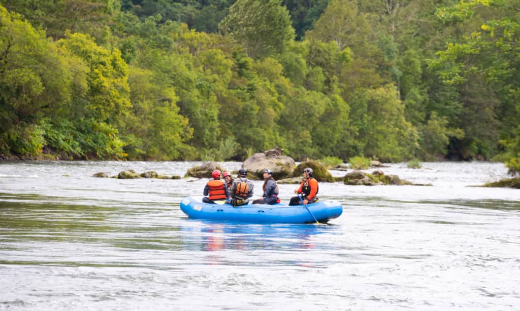 River rafting in Niseko.