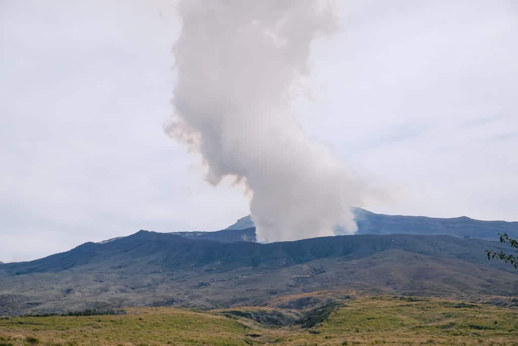 Aso Mountain Eruption in Kumamoto