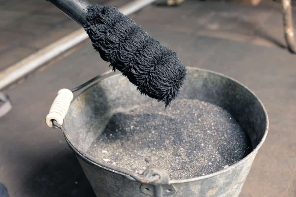 Raw Iron Sand collected from the Arao Coast in Japan to make Japanese samurai katana sword