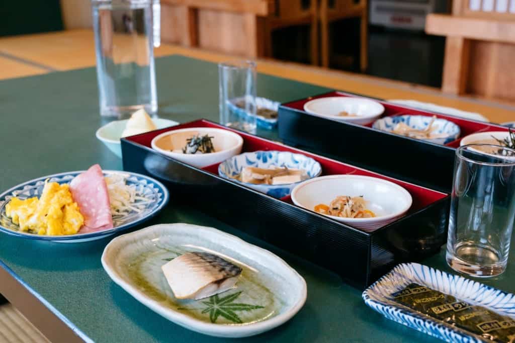 Breakfast at Kanoe Lodge in Iiyama, Nagano
