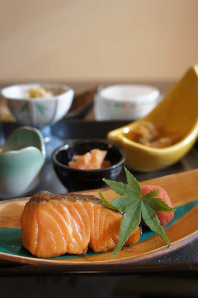 Salmon on the breakfast table