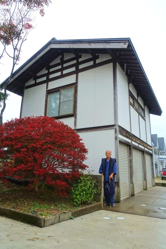 The Shunpu-Kan kites workshop and its owner, Mr. Ono, in the city of Yuzawa, Akita prefecture