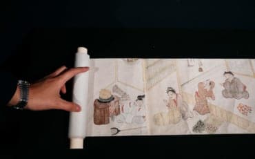 A sample scroll exhibit at Miyoshi Mononoke Museum