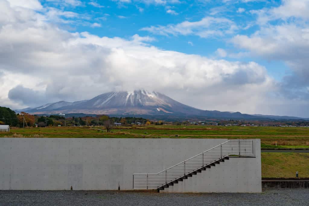 view of mt. daisen from Shoji Ueda Museum of Photography
