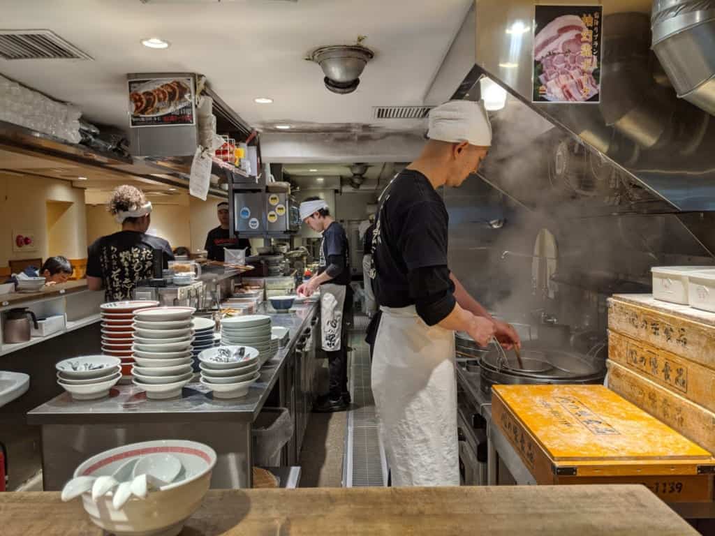 Inside of a Ramen Shop in Matsudo City