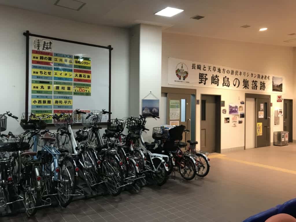 bicycles in the port of Ojika