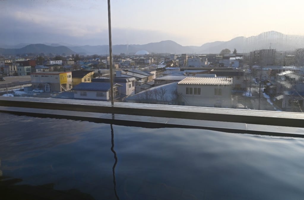 View from the hot springs of the Odate hotel