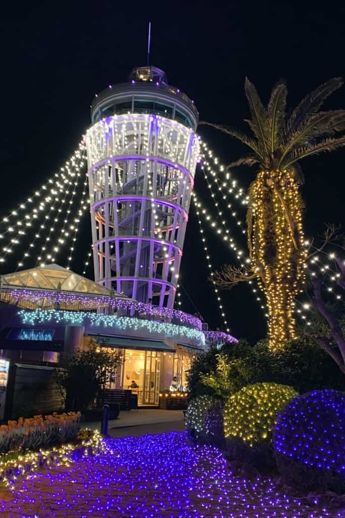 The wonderful tower in Enoshima illumination