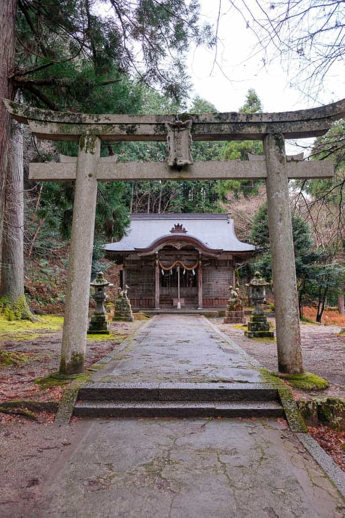 Shrine at Izushi Castle ruins in Hyogo