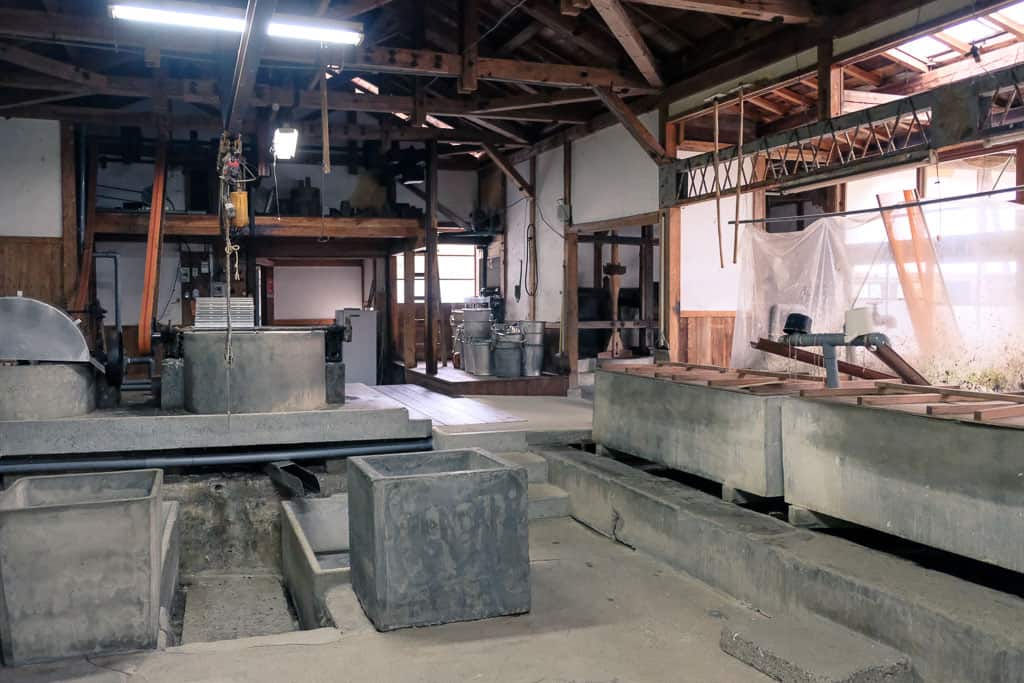 Kurotani Washi Paper processing studio