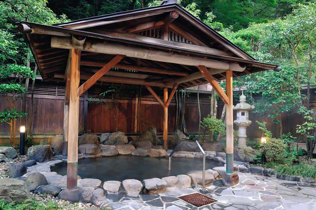 one of 7 public onsen hot springs in Kinosaki Onsen, Japan