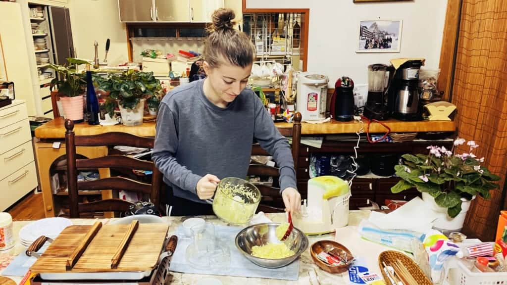 Making dinner in  Izumi, Kagoshima, Japan