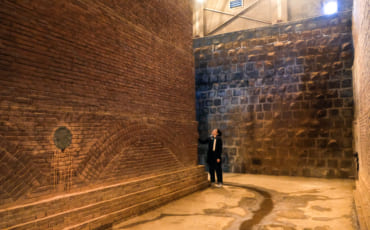 Mika standing in Maizuru's water filtration plant
