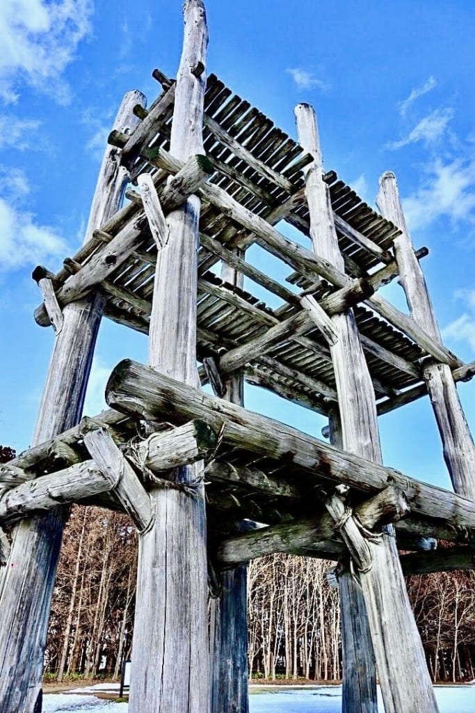 Pillars of the tower at Sannai Maruyama