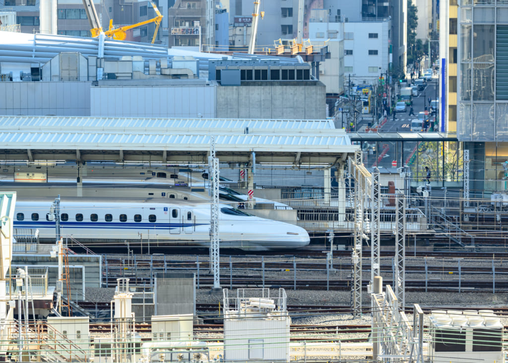 Shinkansen bullet train at Tokyo Station