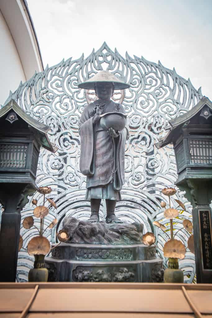 Statue in Fudo Myoo, buddhism deity. Senkoji temple, Osaka