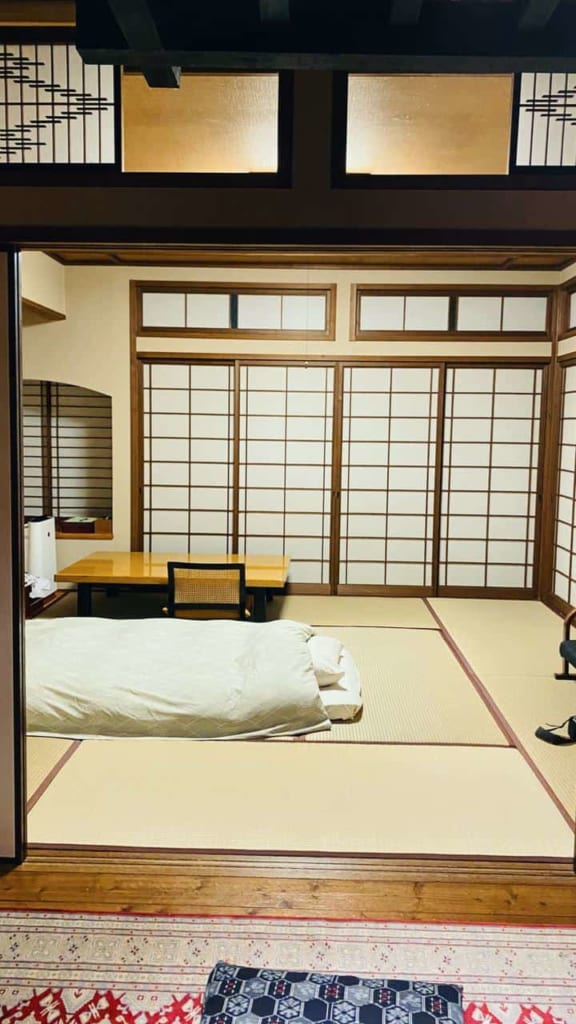 ryokan room prepared for the night
