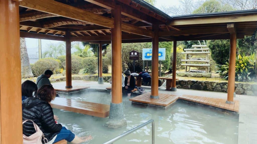 Foot onsen in the Sea's Hell