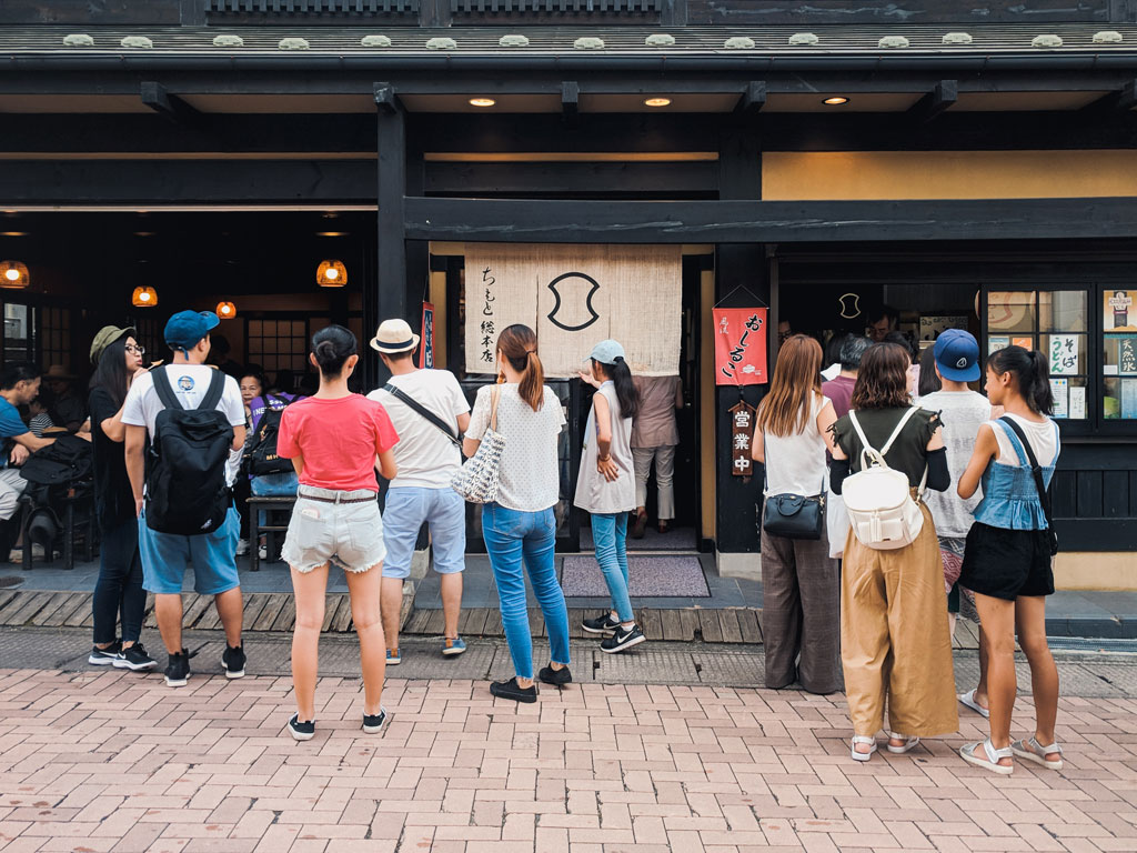 Tourists in Japan using wifi