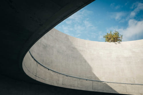 Details of the museum of Osaka Sayamaike prefecture designed by Tadao Ando