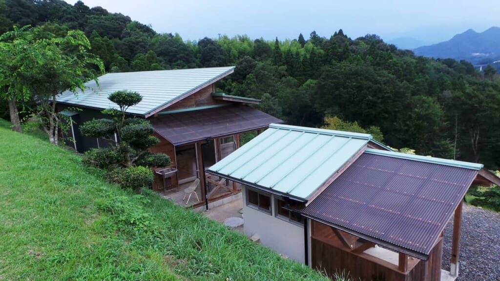 Bungalows at a camp site in Japan