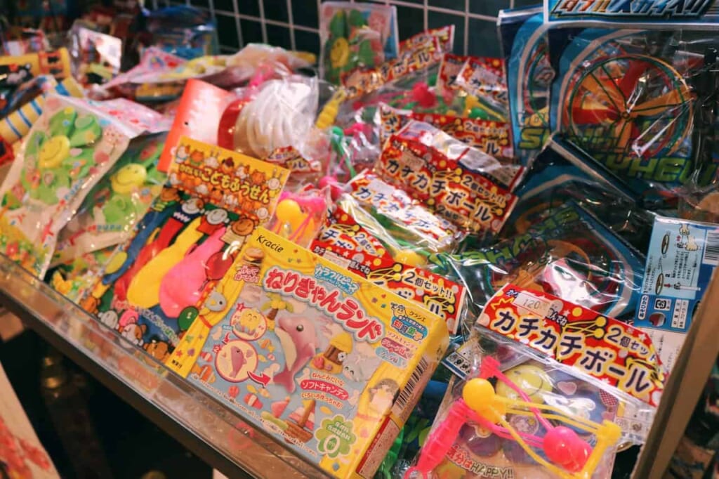 Different sweets of the candy shop in Akabane