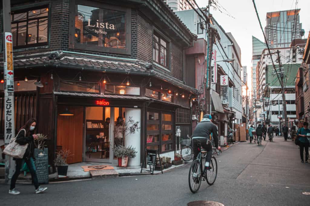 General view of a street in Nakazakicho, Osaka