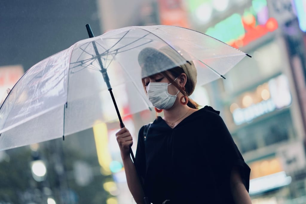 japanese woman wearing face masks