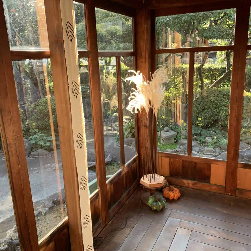Windows opening on a private Japanese garden