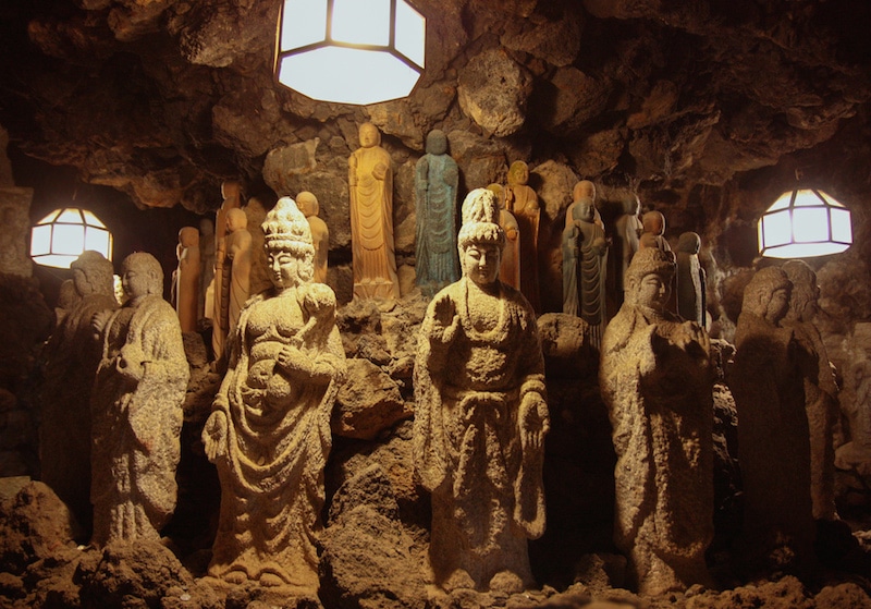 Statues of Buddha in Cave at Kosanji Temple, Ikuchijima Island