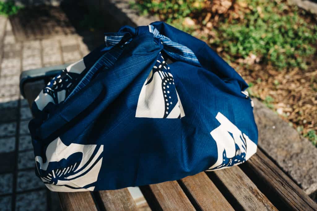 A Japanese furoshiki is a traditional reusable bag.