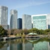 Hamarikyu garden in Tokyo, Japan.