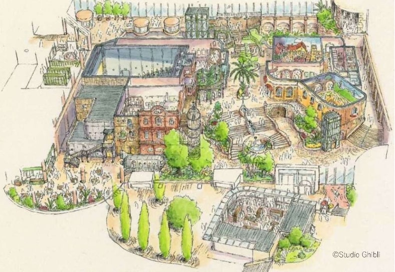 Ghibli Park Promo Image - The Big Ghibli Storehouse Area Overall Map