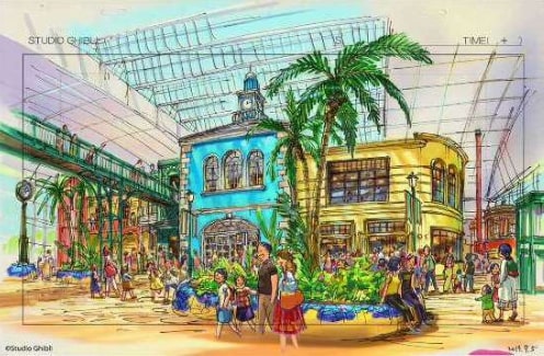 Ghibli Park Promo Image - The Big Ghibli Storehouse Area Concept Art