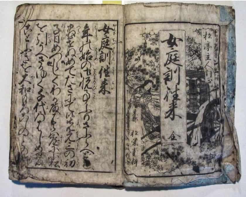 Terakoya textbooks, an historical item of the edo and showa period