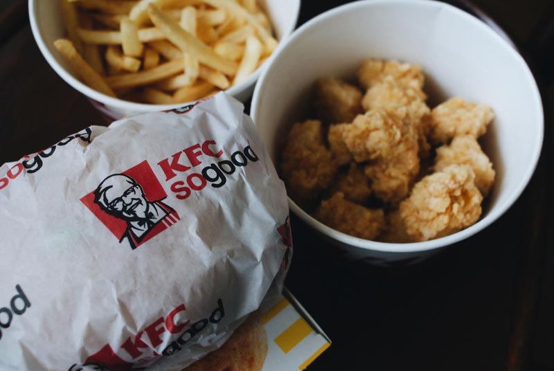 KFC meal with chicken and fries