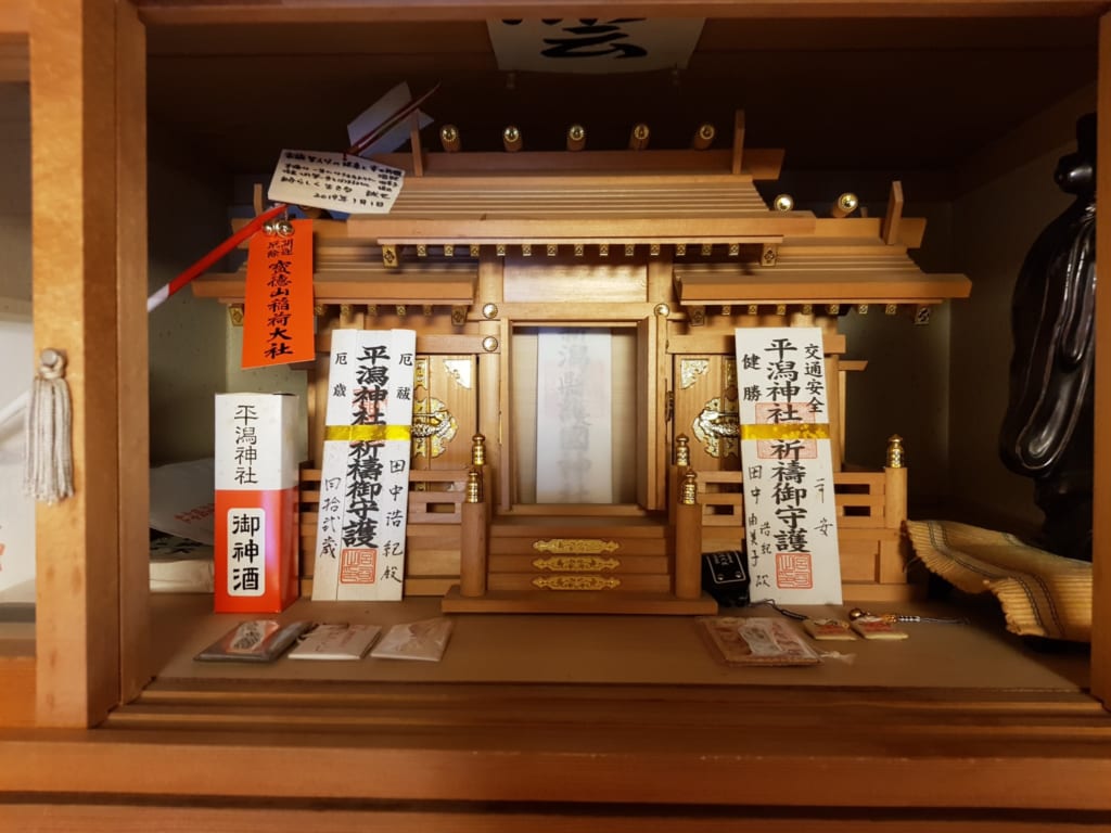 Kamidana, a miniature household Shinto altar.