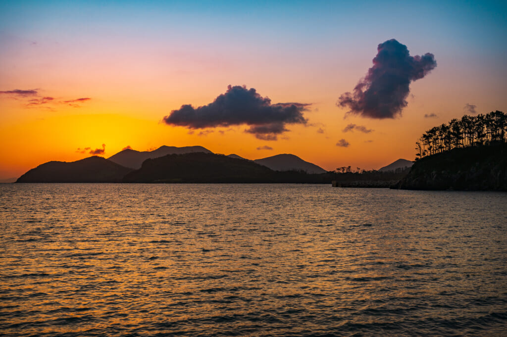 sunrise from Kakinohama beach on Ojika Island