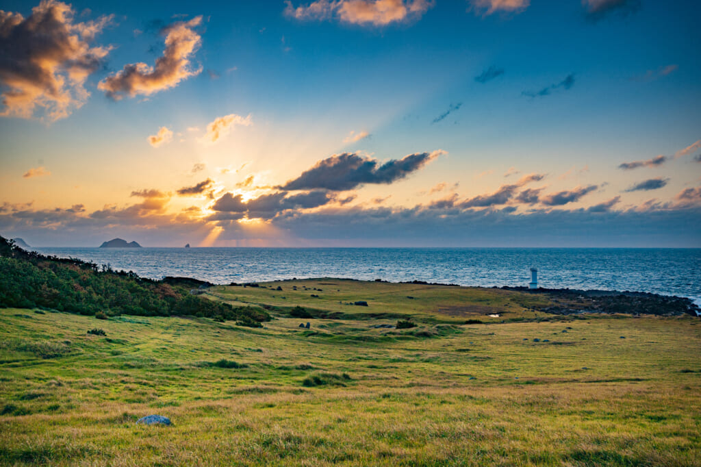 Beautiful sunset landscape on Ojika Island, Nagasaki, Japan