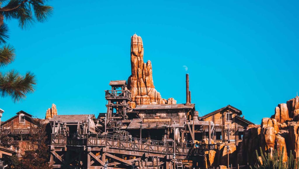 view of Big Thunder Mountain at Tokyo Disneyland