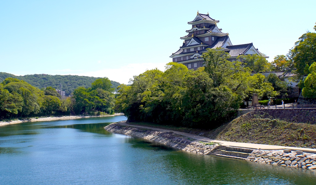 Okayama Castle overlooking the Asahi River