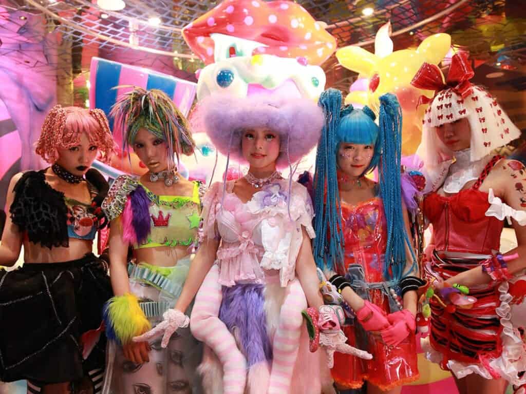 The five Monster Girls at the Kawaii Monster Cafe in Harajuku