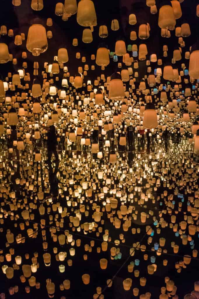 the popular forest of lamps artwork - teamLab borderless