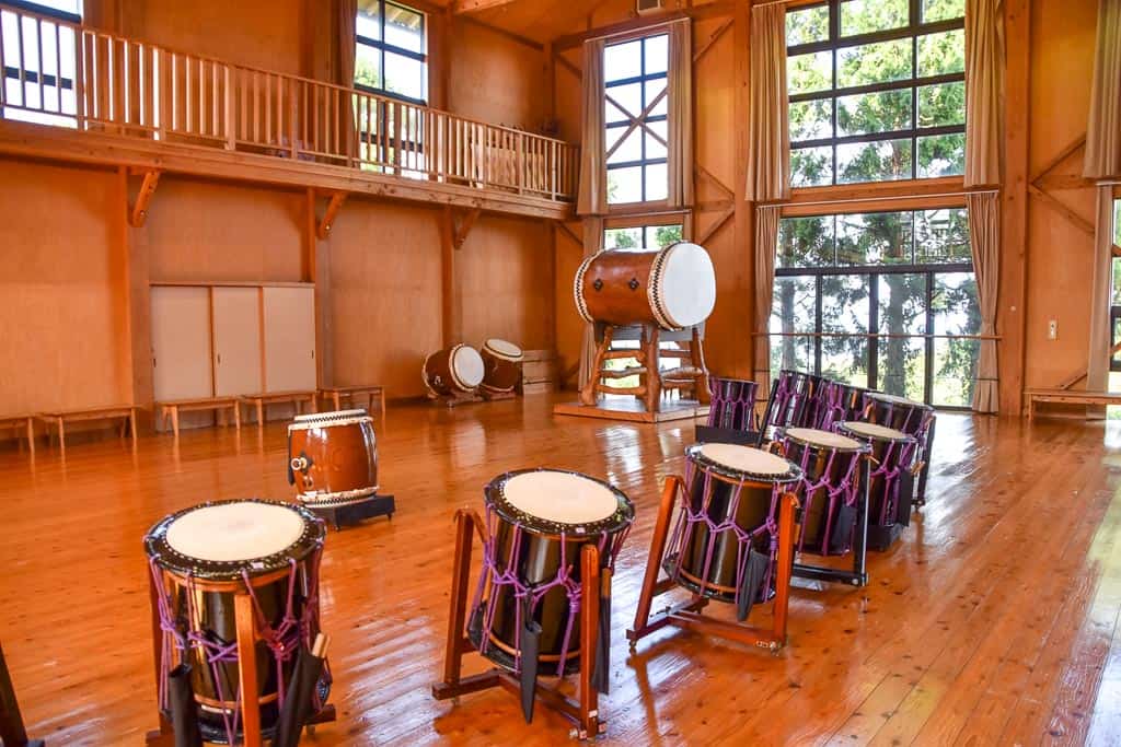 Drums at The Sado Island Taiko Centre