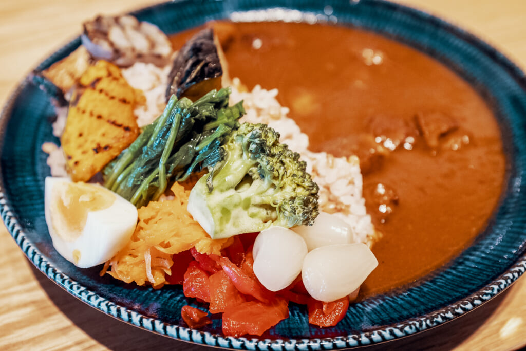 A Japanese curry with vegetables