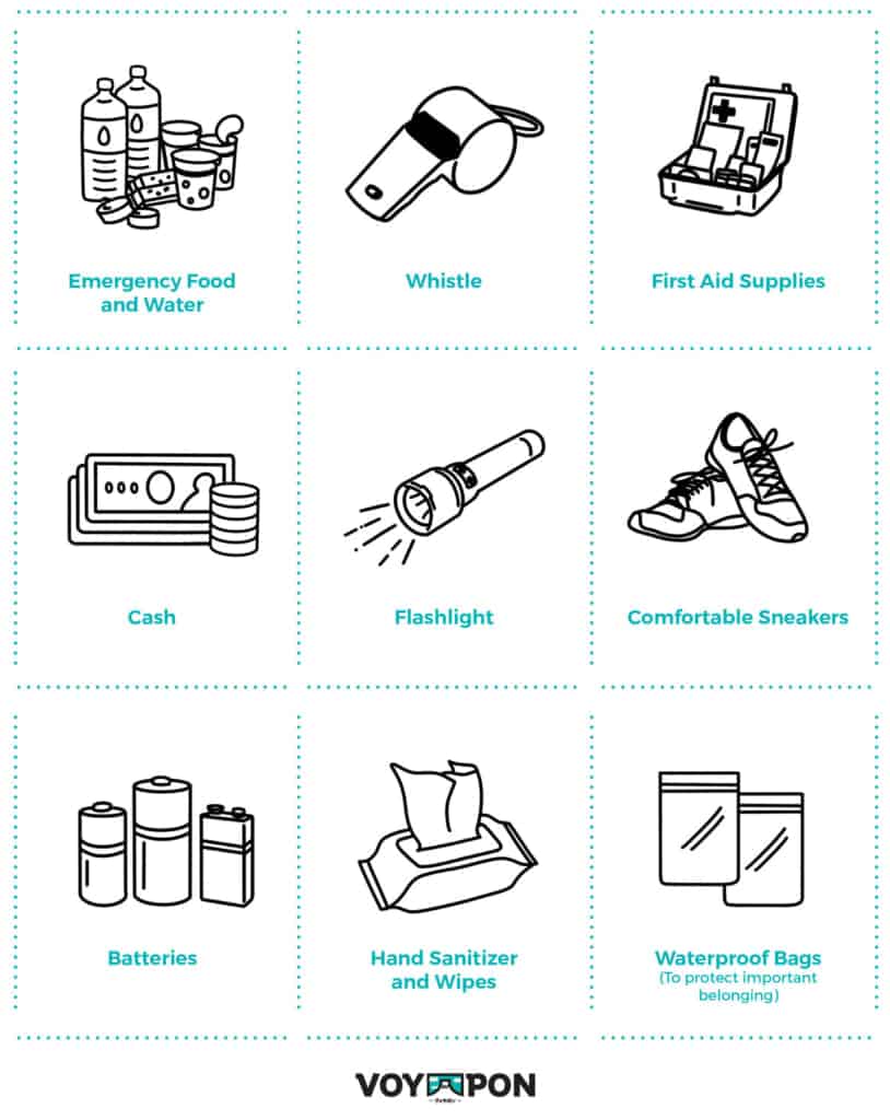emergency kit for typhoons in japan