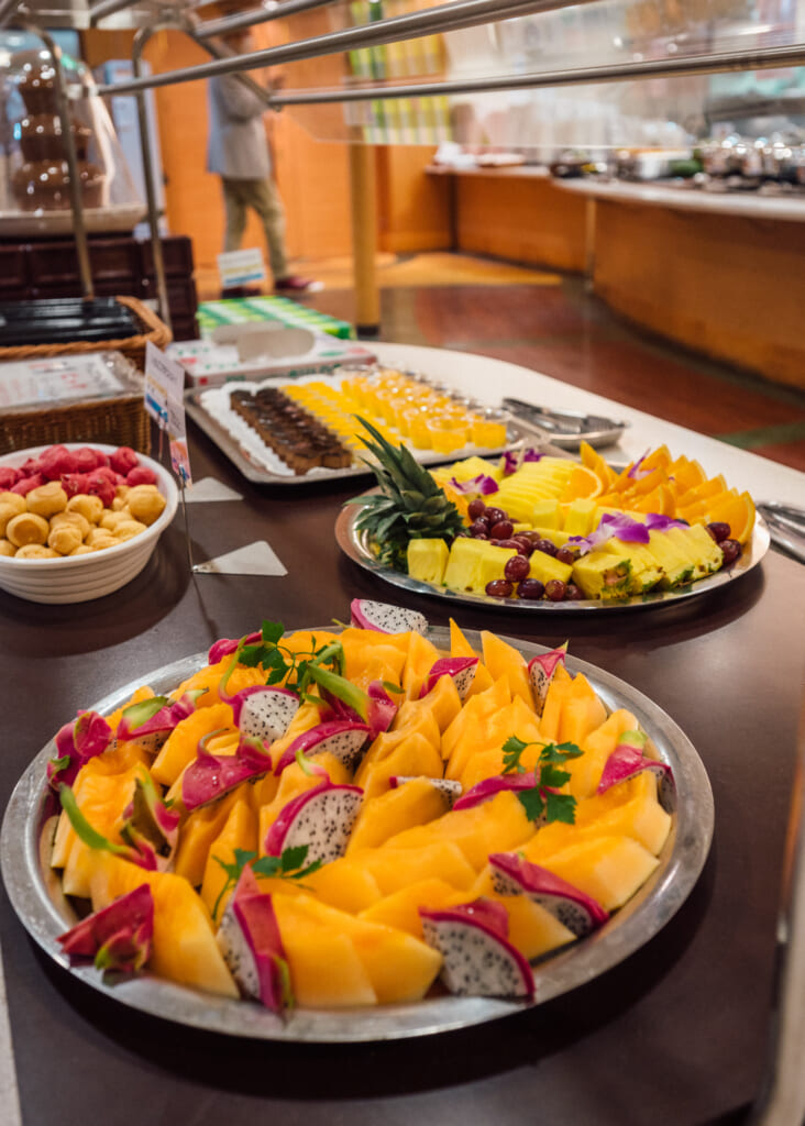 fresh fruit aboard the Sunflower Ferry Cruise in Japan