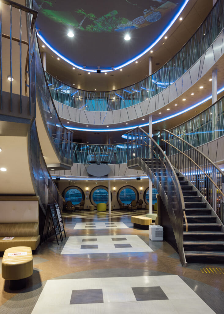 Lobby of Sunflower Ferry Cruise in Japan