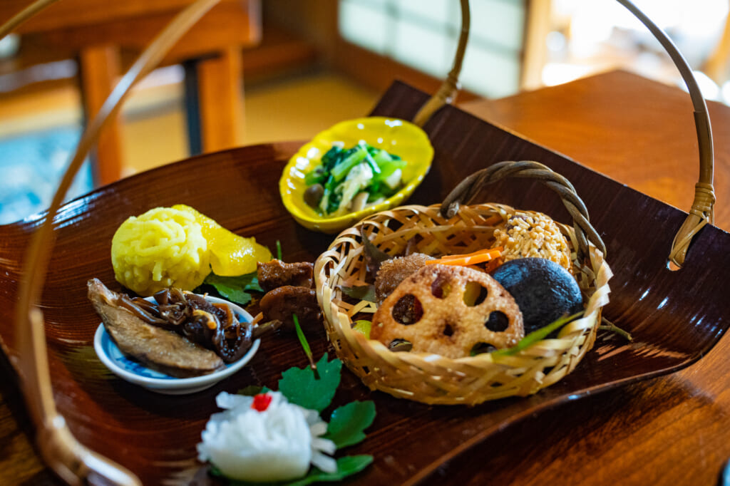 Buddhist vegan cuisine in usuki, oita, kyushu