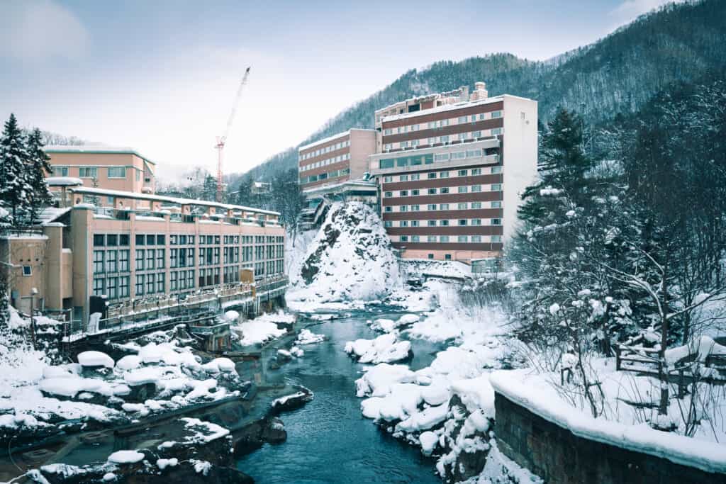 the hot spring village of Jozankei in Hokkaido